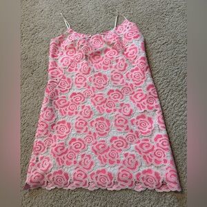 Lilly Pulitzer Pink and White Floral Mini Dress